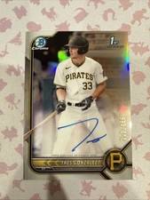 2022 BOWMAN CHROME TRES GONZALEZ /499 SP 1st REFRACTOR AUTO #CDATG