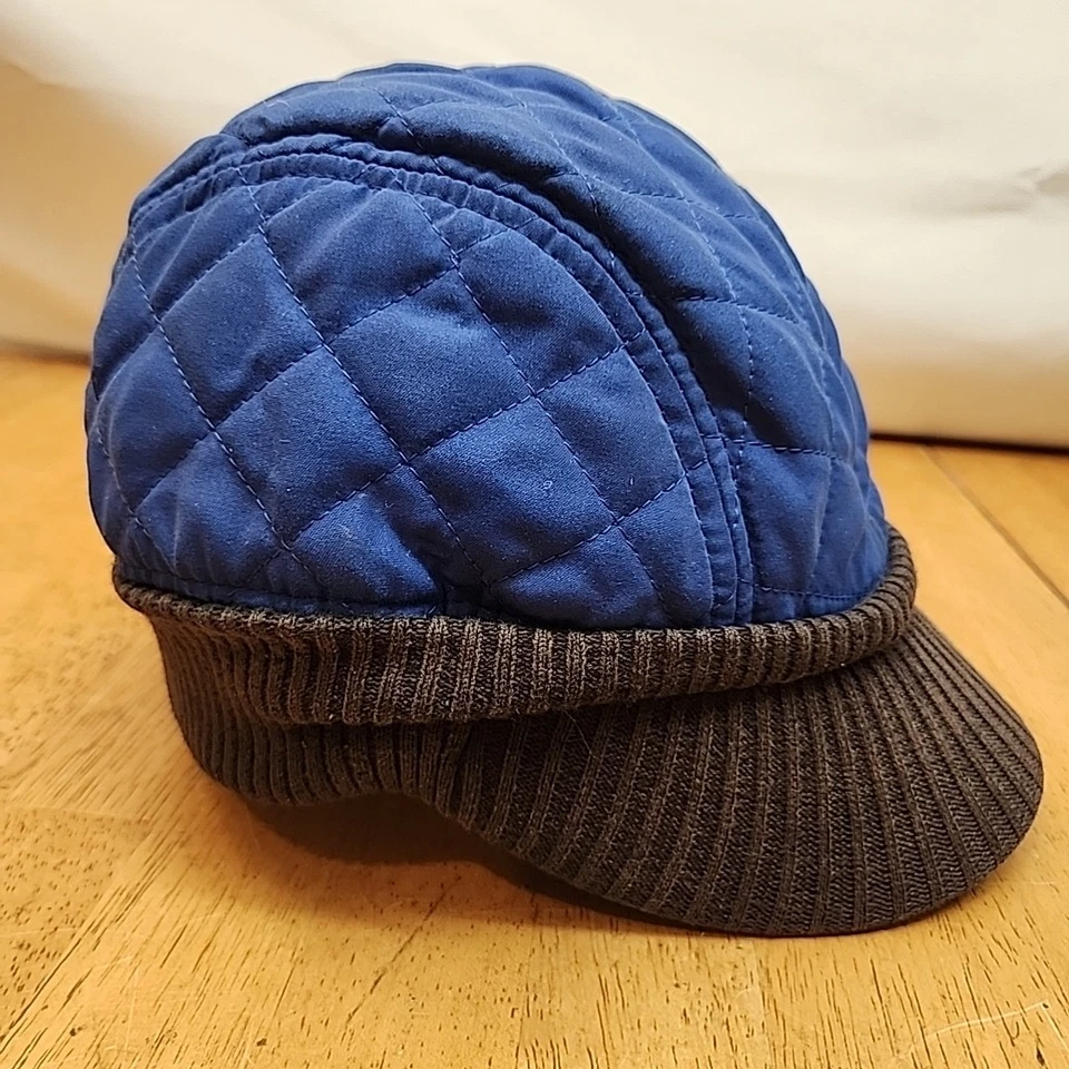 Chapéu gorro acolchoado inverno com viseira azul tamanho adulto médio grande  - Imagem 4 de 4