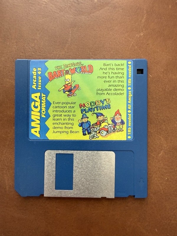 The Simpsons: Bart Vs The World Demo Disk Amiga Format Issue 43 Coverdisk Rare
