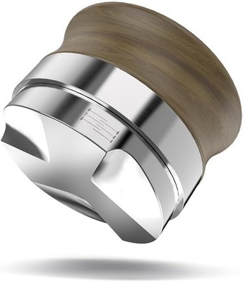 Coffee Distributor Espresso Tamper Leveler Adjustable Depth Walnut Handle
