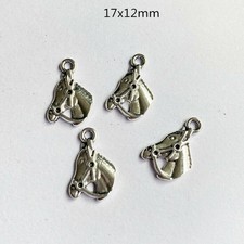 6 Pieces New HORSE HEAD Charms Tibetan Silver Zinc Alloy 17x12 mm FREE SHIPPING