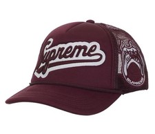 Supreme College Script Mesh Back 5 Panel Trucker Hat SS26 Brand New Cardinal