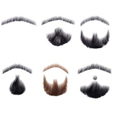 Halloween Artificial Beard False Beard Realistic Costume Beard False Mustache