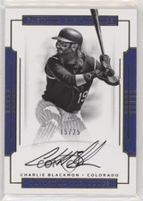 2017 National Treasures Pastime Signatures Gold 15/25 Charlie Blackmon Auto 6fs