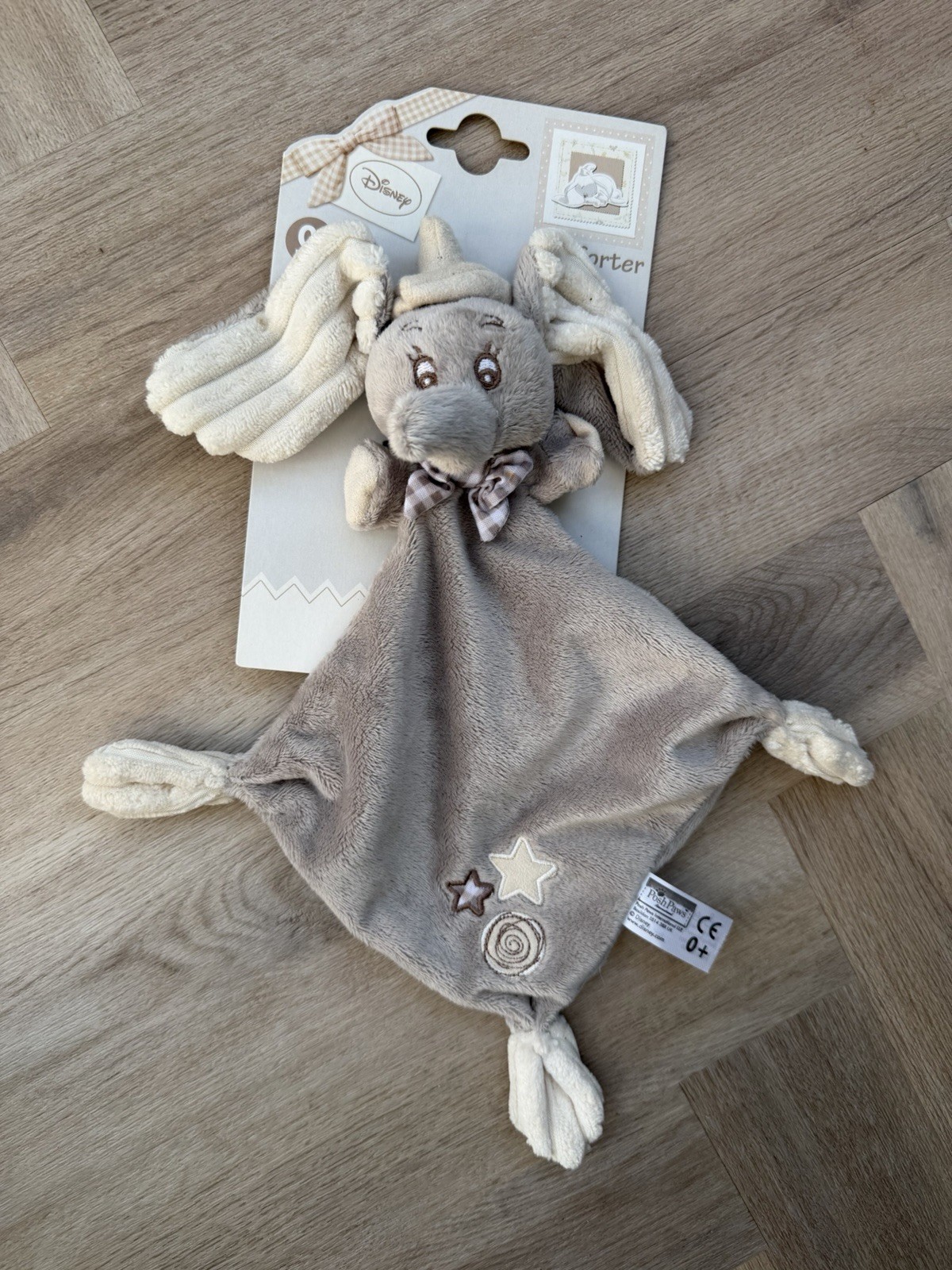 Disney Posh Paws Dumbo grey elephant baby comforter soother blankie blanket