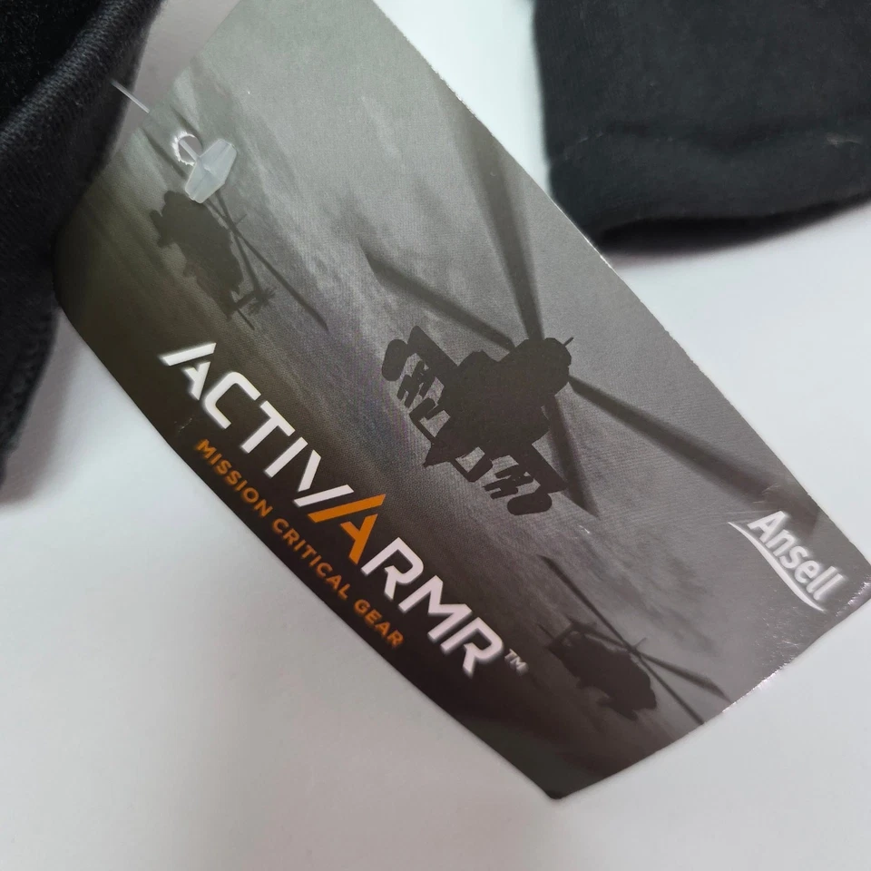 Guantes de trabajo tácticos de cuero negros Ansell ActiveArmr militares nuevos con etiquetas talla M. ¡Nuevo! Foto 3 de 4