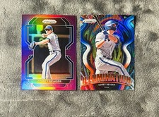Corey Seager 2022 Panini Prizm Purple Holo  SSP & Ilumination Red Prizm Insert 