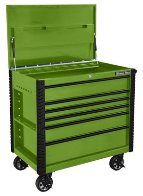 Extreme Tools 41In Flip Top Tool Cart Green