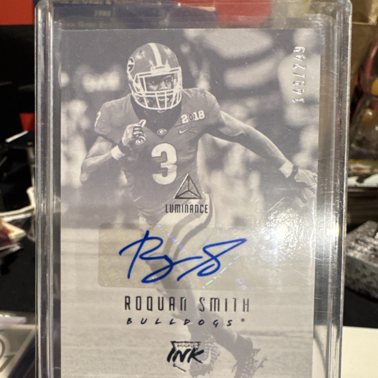 Roquan Smith Panini Luminance Rookie Ink #RIROS Base