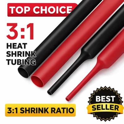 4:1 3:1 Marine Grade Heat Shrink Tube Dual Wall Heat Shrink Tubing Glue Wrap - image 1 of 4