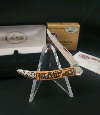 2008 Case XX WANTED Toothpick Scrolled #'d Chestnut Bone Knife RARE 93/150 MINT