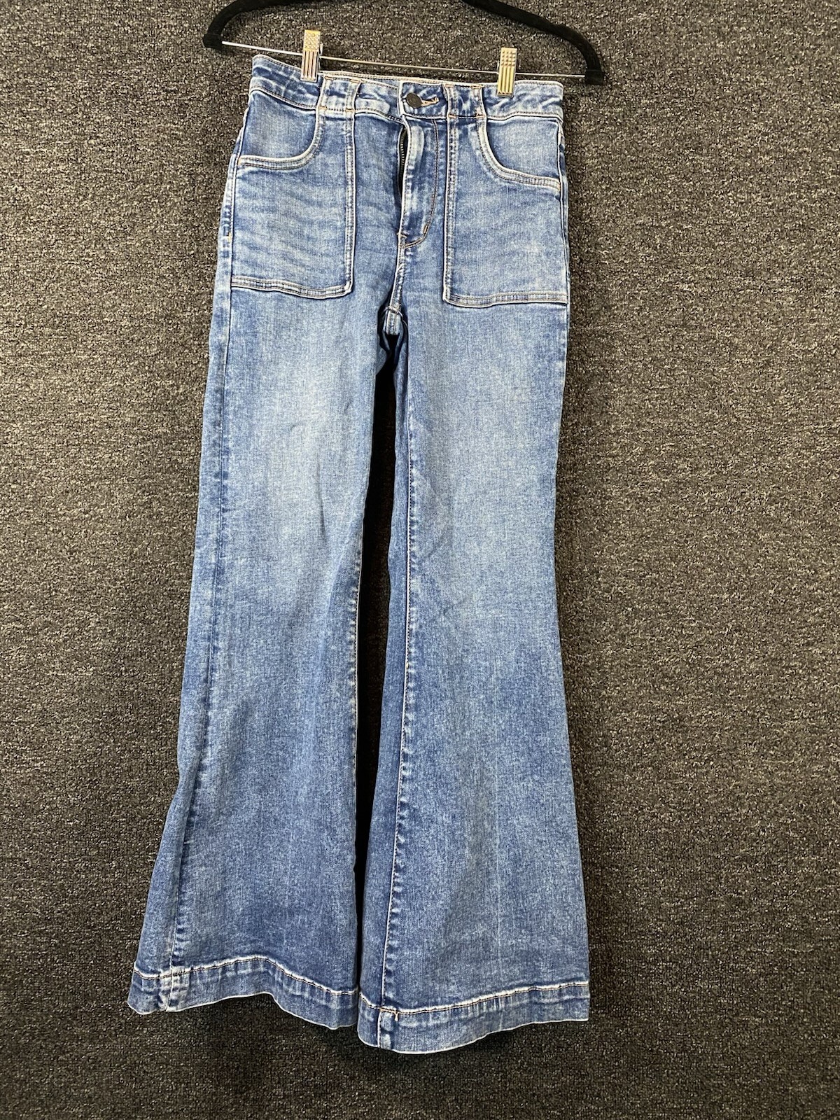 American Eagle Women’s Jeans Super Hi-Rise Flare Blue Denim Size 2