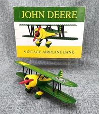 John Deere #37516 Limited Edition Diecast Vintage Airplane Bank NIB