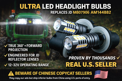  Ultra 12V LED Headlight Bulb Pair for John Deere Gator XUV845E 855 865  Brigh