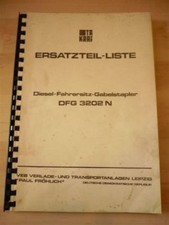 NRD VEB Wózek widłowy Lista części zamiennych Instrukcja VTA Takraf Wózek widłowy DFG 3202 N