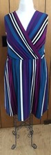Lane Bryant Multicolored Dress Double Breasted Size 2X