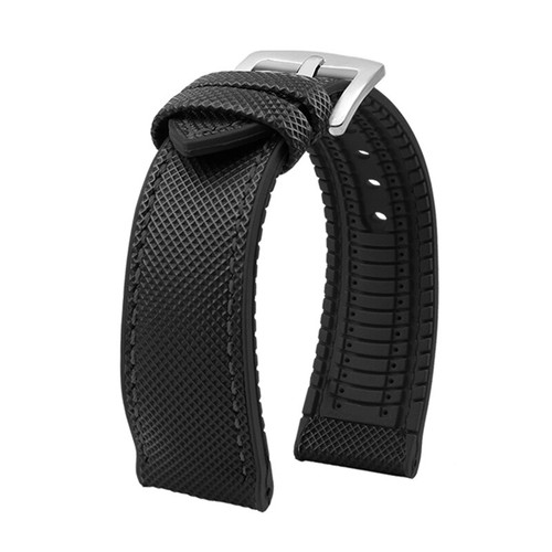 Soft Rubber Sailcloth Divers Watch Strap Band 20MM For IWC Pilot's Watch Mark - Foto 7 di 17