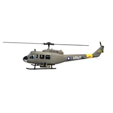 Roban RTF 470 Size UH-1D RC Helicopter GPS Scale Model Army Green Yellow Tail