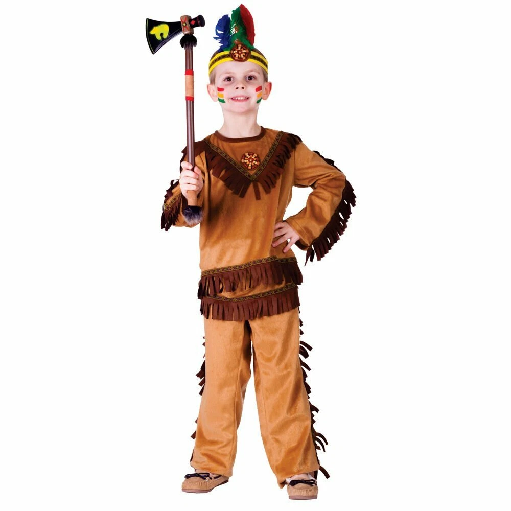 Native American Costume Indian Warrior Costume for Boys By Dress Up America