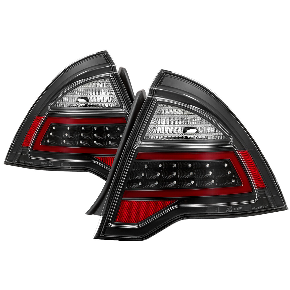 Spec-D Tuning Full LED Tail Lights – Ford Fusion 2010-2012 – Black Housing Clear Lens
