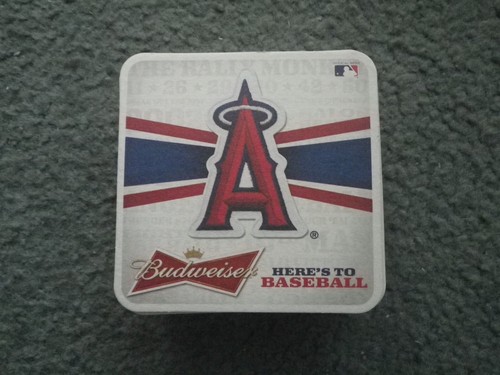 New Set of 4! Angels Beer Coaster BeerMat Los Angeles 2013 Budweiser MLB Anaheim - Picture 2 of 9