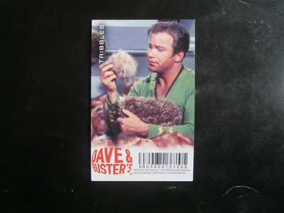 dave and busters star trek rare card Dave and Busters Star Trek The Original Series TOS Rare Tribbles Card