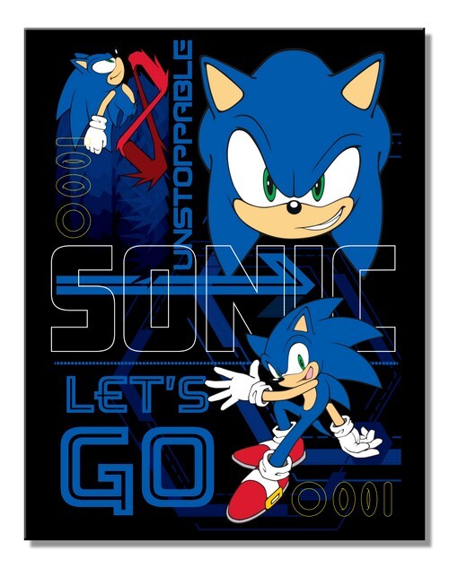 Sonic Let's Go Sega Tin Metal Sign Man Cave Garage Decor
