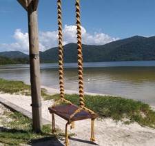 Handmade Macrame Swing, Macrame Wood Swing, Wood Swing, Tree Swing Adult