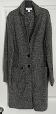 The White Company White Label Grey 100% Wool Coat Size 6 Vgc