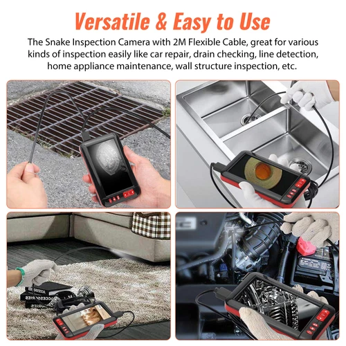 Endoscopio industrial HD LED boroscopio 1080P 8 mm cámara de inspección IP67 4,3 pulgadas - Imagen 5 de 10