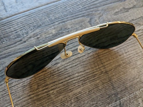 Vintage Ray Ban AVIATOR Bausch & Lomb Sunglasses Gold Frames with Case & Insert - Picture 10 of 23