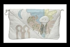 Bags By Pinky Clutch Flat Shoulder Bag White Leather Elephants Tassel Vintage 90