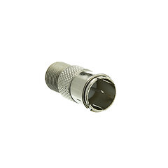 [Pack of 2] F-pin Coaxial Quick Connect Adapter, Threaded F-pin Female to Qui...
