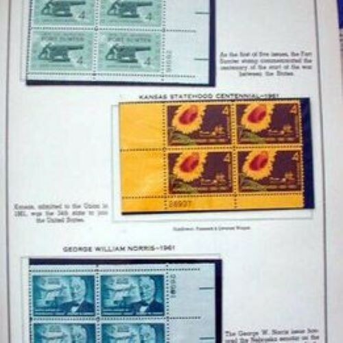 Álbum Minkus American Plate Block Vol. 912 estampillas III 1951-1965 (228 bloques) - Imagen 9 de 10