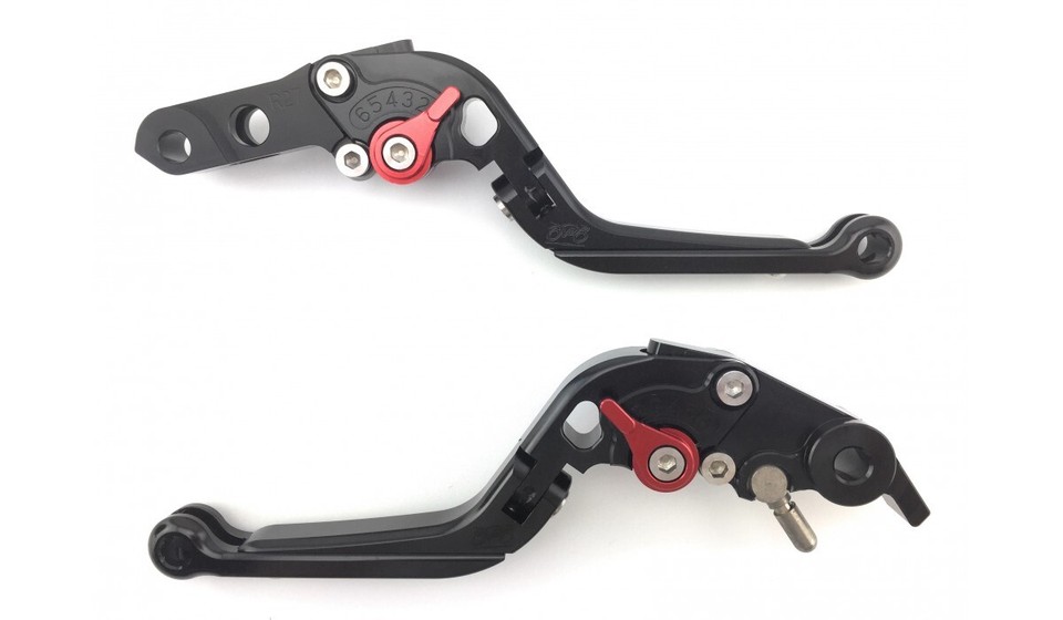 PROTECH Bremshebel Race – Schwarz/rot, Für Honda CBR600RR 2007-2016, Klappbar & Verstellbar