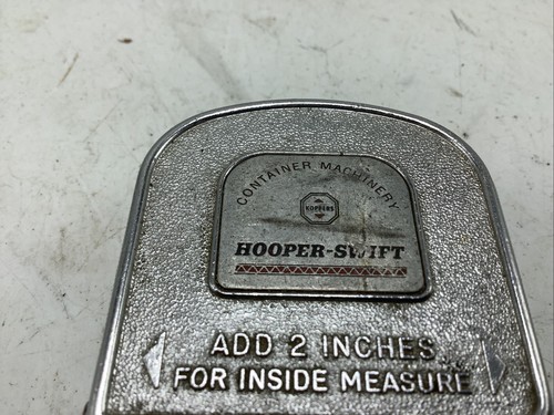 Vtg LUFKIN Promotional Advertising Measuring Tape 10 ft Hooper Swift Container - Picture 3 of 7