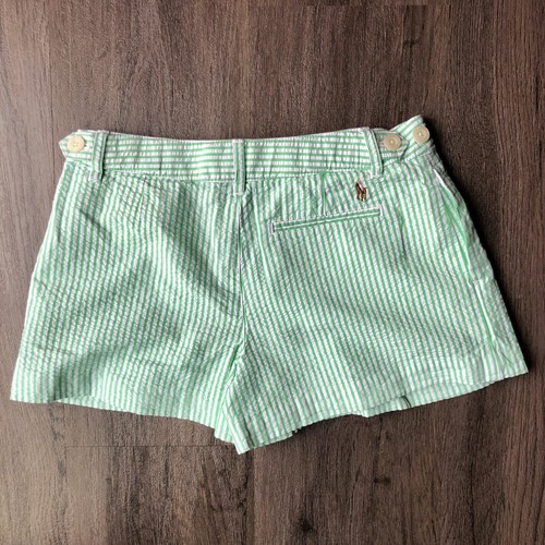 Ralph Lauren Girls Seersucker Shorts Green Size 10 Big Kid Easter Preppy Spring - Picture 3 of 7