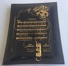 New ListingVintage Wisconsin Badgers Fight Song Glass Tray Buckey Badger Ward Brodt Music