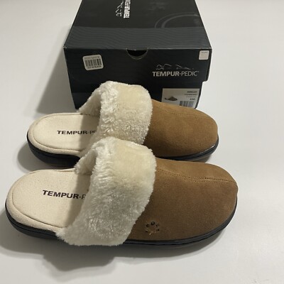TempurPedic Womens 6M Kensley Scuff Slippers Hashbrown New