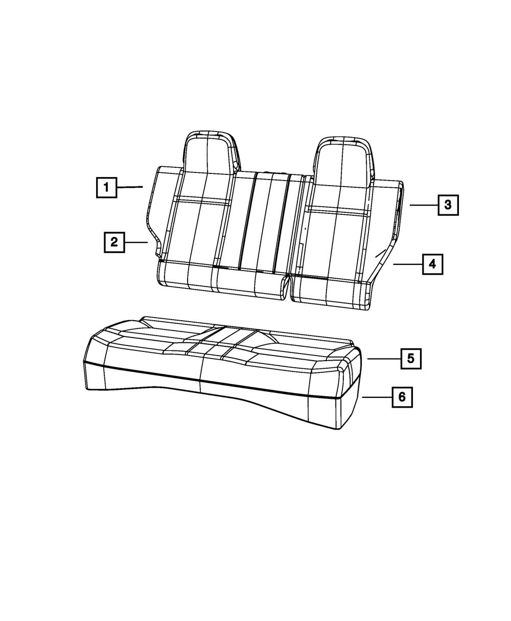 Genuine Mopar Rear Seat Cushion Cover 1PU54DK7AA