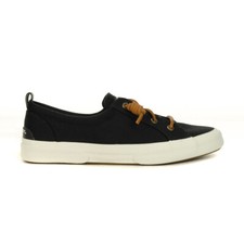Sperry Women's Pier Wave Black Canvas Sneakers
