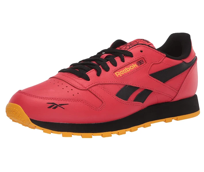 Intermedio circulación Convocar Reebok Men&#039;s Classic Leather Sneaker | Radiant Red/Black/Fierce Gold |  3.5 M US | eBay