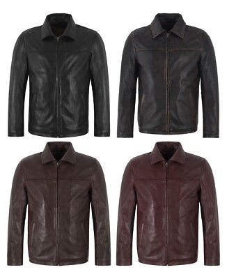 Herren Klassische Kragen Lederjacke Retro Street Inspiriert Freizeit Stil Jacke