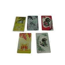 5 Single Swap Playing Cards Houses Home House Cabin Castle Mansion 29905