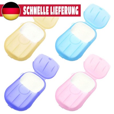 20Pcs Disposable Travel Soap Paper Sheets Portable Soap Flake for Outdoor Travel