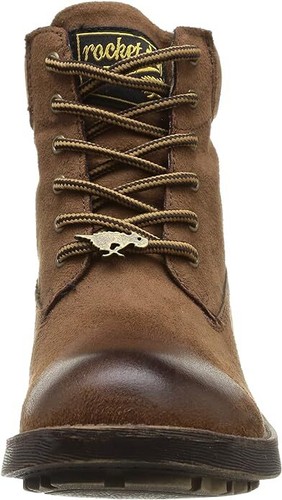 Womens Girls Rocket Dog Tillie Combat Lace Up Ankle Boot Chestnut Grey Black New - Picture 6 of 10