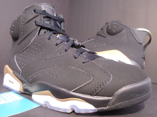 Nike Air Jordan Vi 6 Retro Dmp Black Metallic Gold Wh Gem