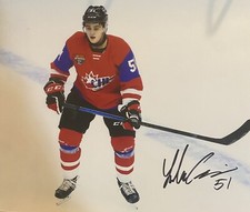 Lukas CORMIER Signed 8x10 Photo! VEGAS GOLDEN KNIGHTS 68th Pick !   W/COA