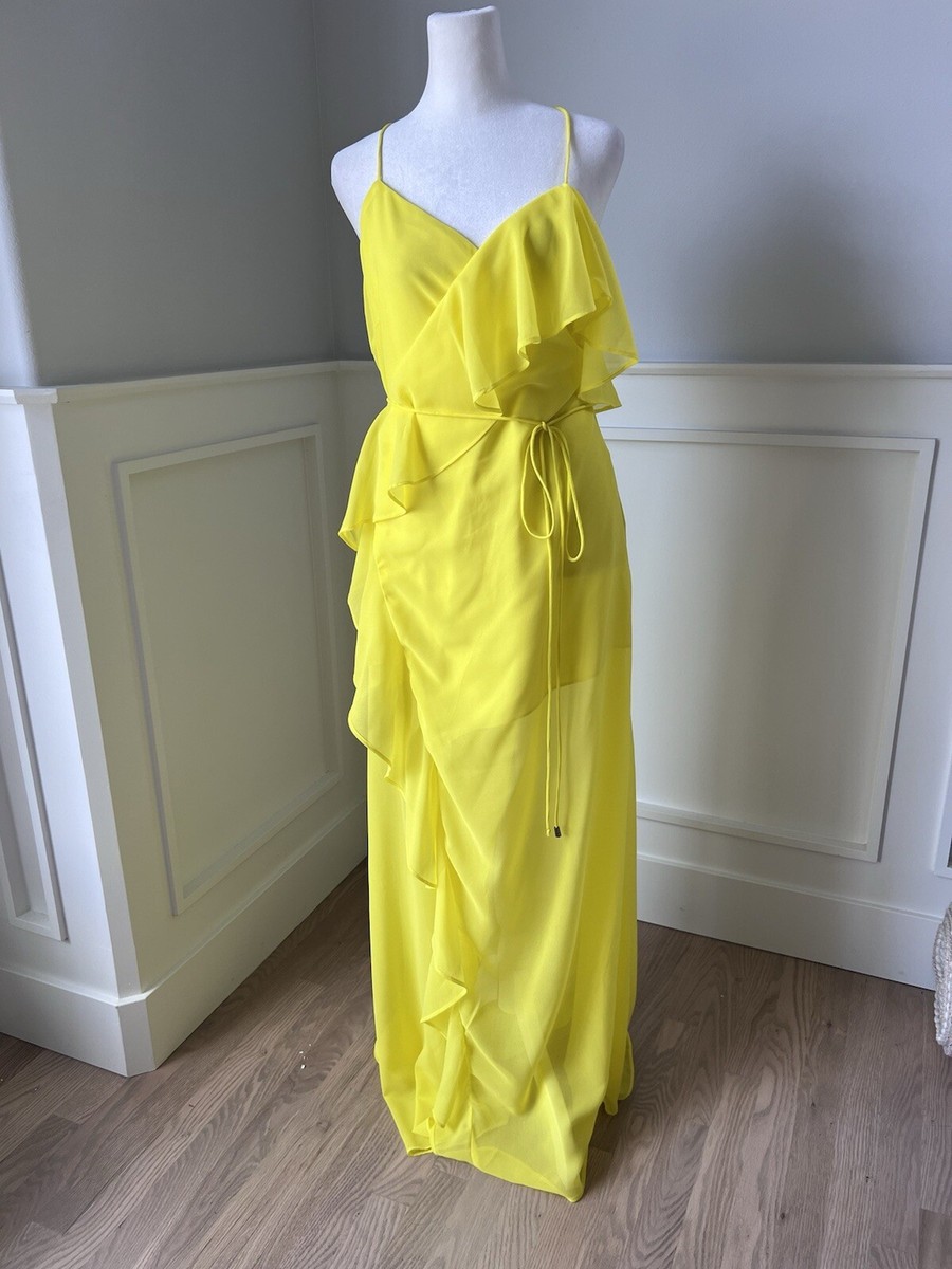 Luxxel Swim Yellow Wrap Dress Size L
