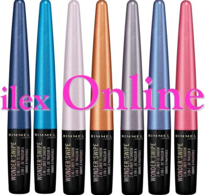 RIMMEL LONDON WONDER SWIPE 2-in-1 EYELINER ZUM SCHATTEN, HOHER SCHIMMER - RIESIGE AUSWAHL